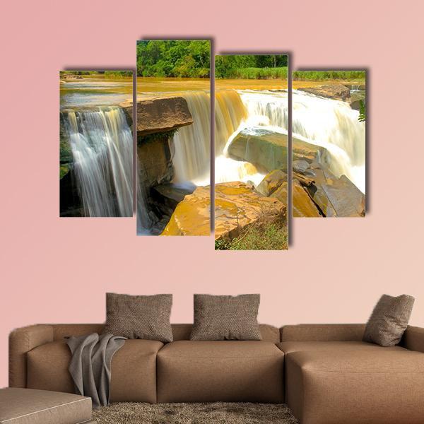 Namtok Kaeng Sopha Waterfall Canvas Wall Art-4 Pop-Gallery Wrap-50" x 32"-Tiaracle
