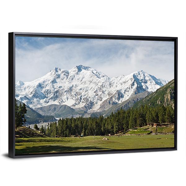 Nanga Parbat Mountain Canvas Wall Art-3 Horizontal-Gallery Wrap-25" x 16"-Tiaracle