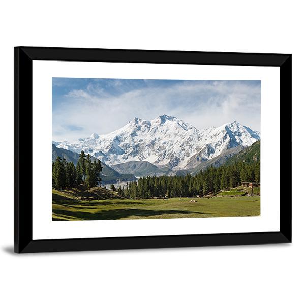 Nanga Parbat Mountain Canvas Wall Art-3 Horizontal-Gallery Wrap-25" x 16"-Tiaracle