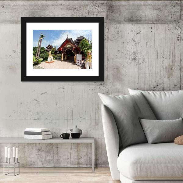 Nantaram Temple Thailand Canvas Wall Art-3 Horizontal-Gallery Wrap-25" x 16"-Tiaracle