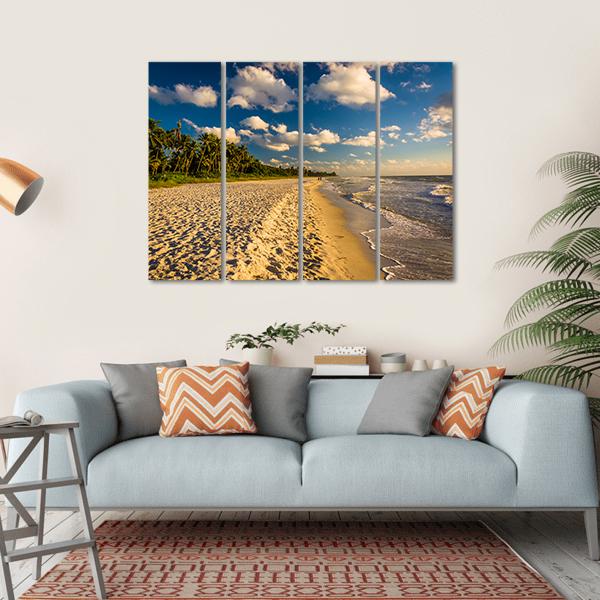 Naples Beach Florida Canvas Wall Art-4 Horizontal-Gallery Wrap-34" x 24"-Tiaracle