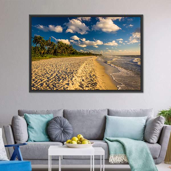 Naples Beach Florida Canvas Wall Art-3 Horizontal-Gallery Wrap-25" x 16"-Tiaracle