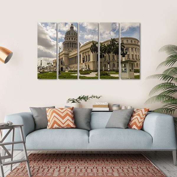 National Capitol In Havana Canvas Wall Art-5 Horizontal-Gallery Wrap-22&quot; x 12&quot;-Tiaracle