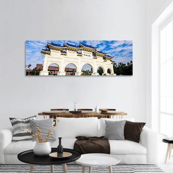 Taiwan National Democracy Memorial Hall Panoramic Canvas Wall Art-1 Piece-36" x 12"-Tiaracle