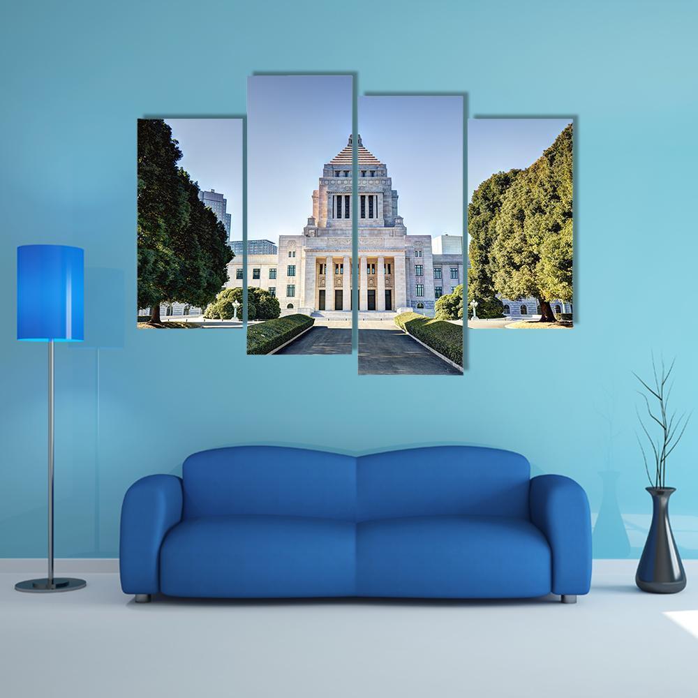 National Diet House Japan Canvas Wall Art-4 Pop-Gallery Wrap-50" x 32"-Tiaracle