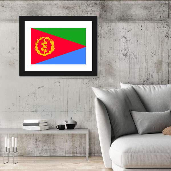National Flag Of Eritrea Canvas Wall Art-3 Horizontal-Gallery Wrap-25" x 16"-Tiaracle