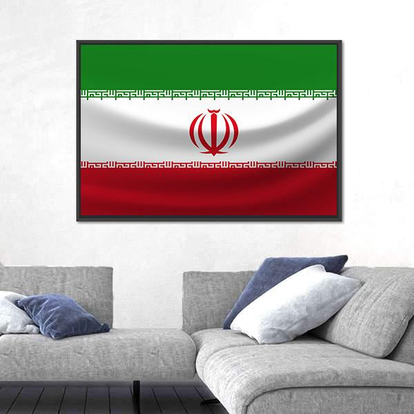National Flag Of Iran Vertical Canvas Wall Art-3 Vertical-Gallery Wrap-12" x 25"-Tiaracle