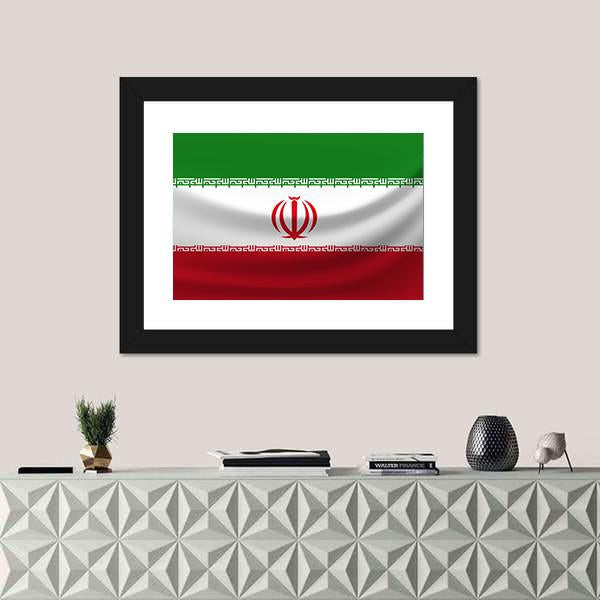 National Flag Of Iran Vertical Canvas Wall Art-3 Vertical-Gallery Wrap-12" x 25"-Tiaracle