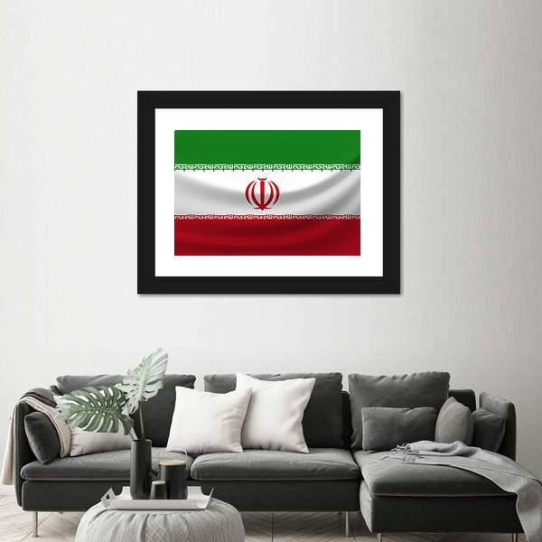 National Flag Of Iran Vertical Canvas Wall Art-3 Vertical-Gallery Wrap-12" x 25"-Tiaracle