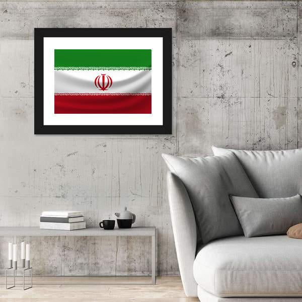 National Flag Of Iran Vertical Canvas Wall Art-3 Vertical-Gallery Wrap-12" x 25"-Tiaracle