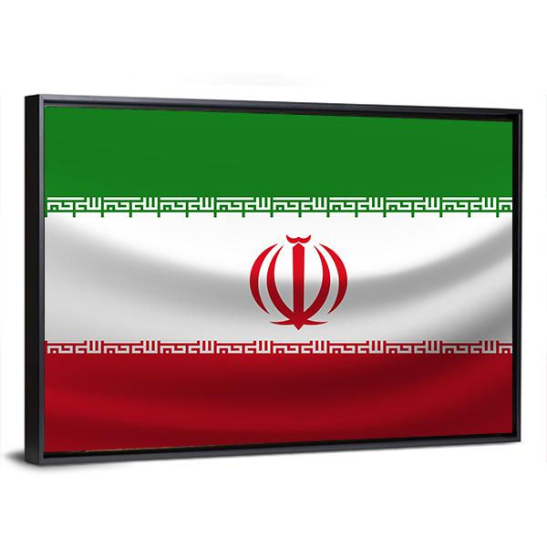 National Flag Of Iran Vertical Canvas Wall Art-3 Vertical-Gallery Wrap-12" x 25"-Tiaracle