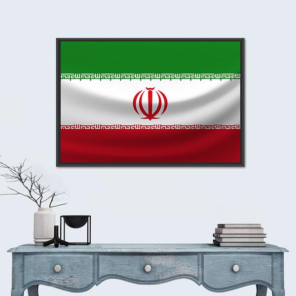 National Flag Of Iran Vertical Canvas Wall Art-3 Vertical-Gallery Wrap-12" x 25"-Tiaracle