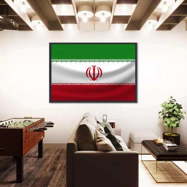 National Flag Of Iran Vertical Canvas Wall Art-3 Vertical-Gallery Wrap-12" x 25"-Tiaracle