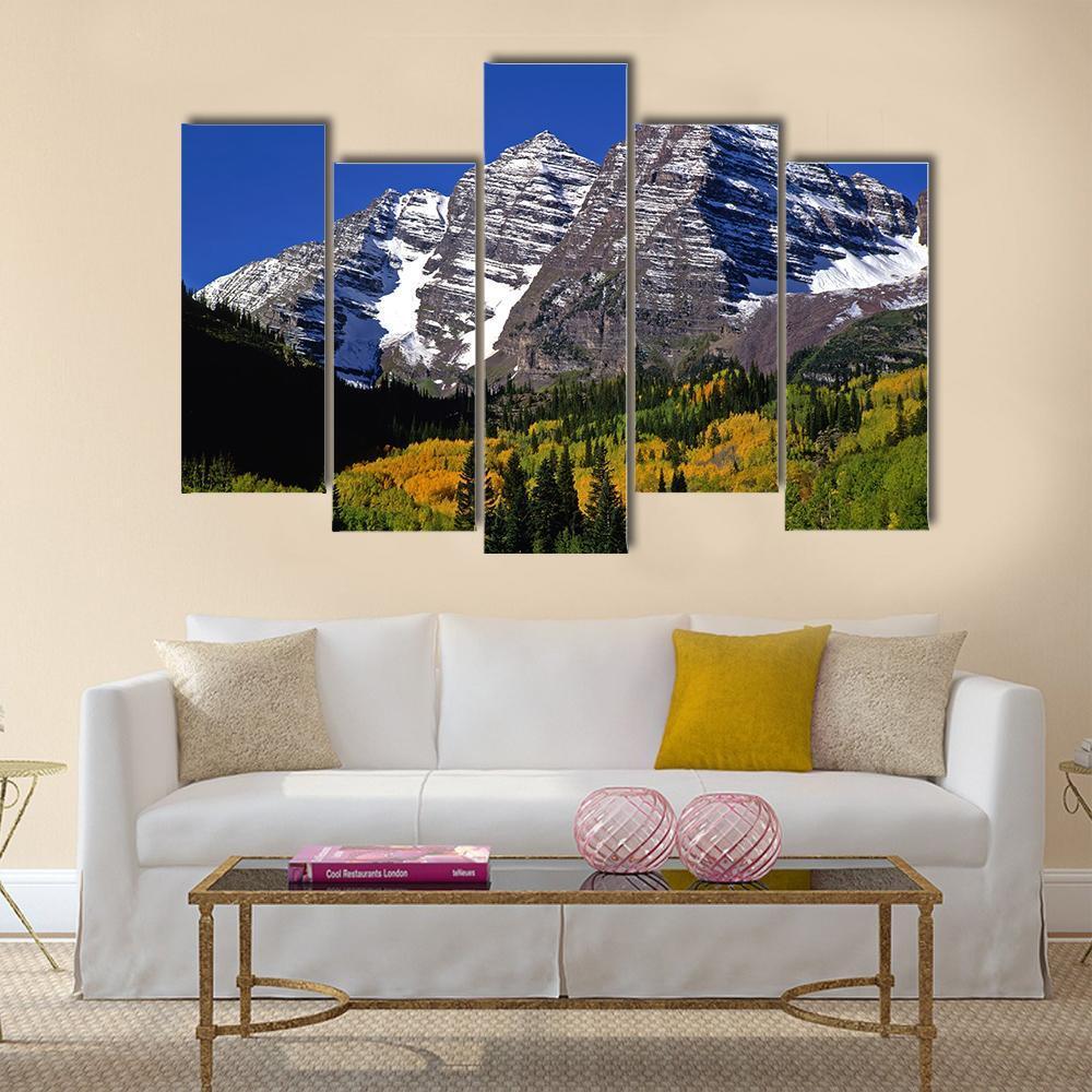 National Forest Of Colorado Canvas Wall Art-5 Pop-Gallery Wrap-47" x 32"-Tiaracle