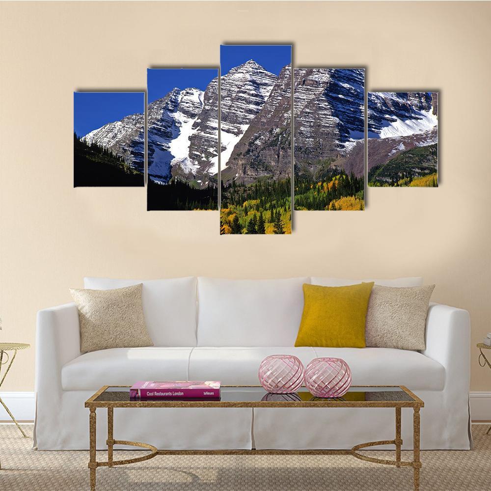 National Forest Of Colorado Canvas Wall Art-5 Star-Gallery Wrap-62" x 32"-Tiaracle