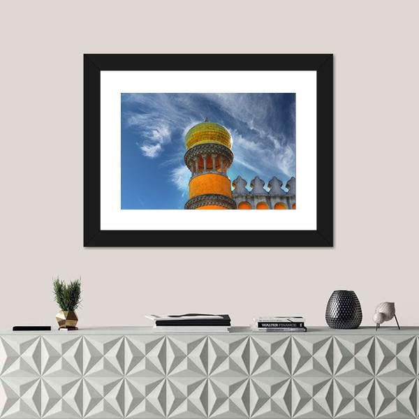 National Palace Sintra Canvas Wall Art-1 Piece-Framed Print-20" x 16"-Tiaracle