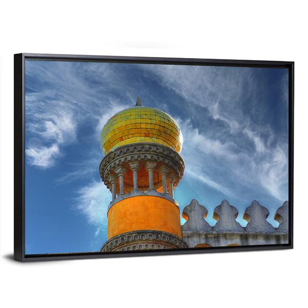 National Palace Sintra Canvas Wall Art-3 Horizontal-Gallery Wrap-25" x 16"-Tiaracle