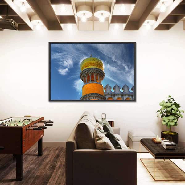 National Palace Sintra Canvas Wall Art-3 Horizontal-Gallery Wrap-25" x 16"-Tiaracle