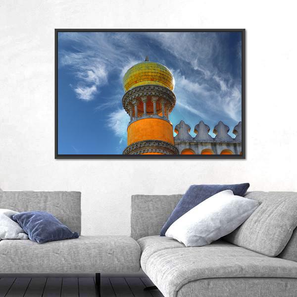 National Palace Sintra Canvas Wall Art-3 Horizontal-Gallery Wrap-25" x 16"-Tiaracle