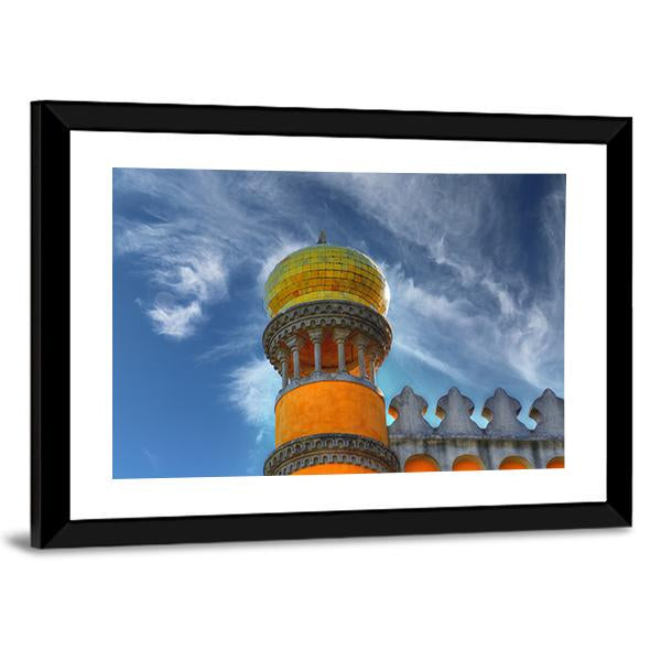 National Palace Sintra Canvas Wall Art-3 Horizontal-Gallery Wrap-25" x 16"-Tiaracle