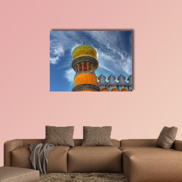 National Palace Sintra Canvas Wall Art-1 Piece-Gallery Wrap-48" x 32"-Tiaracle