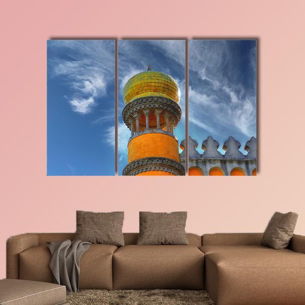 National Palace Sintra Canvas Wall Art-3 Horizontal-Gallery Wrap-37" x 24"-Tiaracle