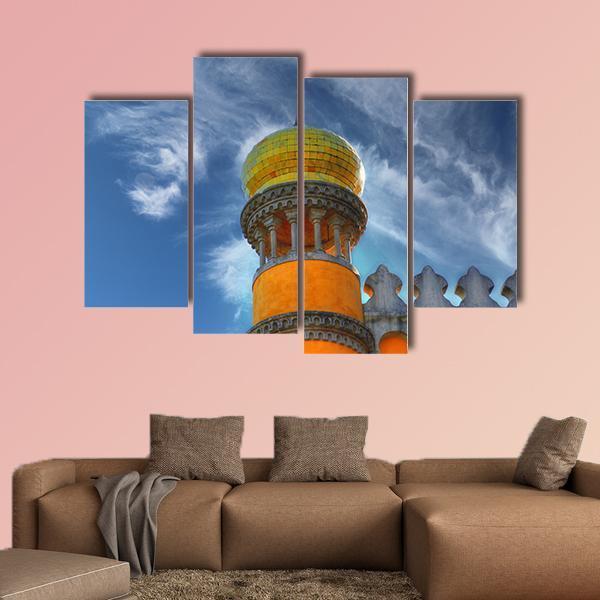 National Palace Sintra Canvas Wall Art-4 Pop-Gallery Wrap-50" x 32"-Tiaracle