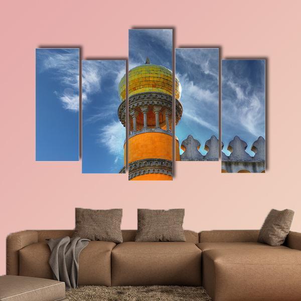 National Palace Sintra Canvas Wall Art-5 Pop-Gallery Wrap-47" x 32"-Tiaracle