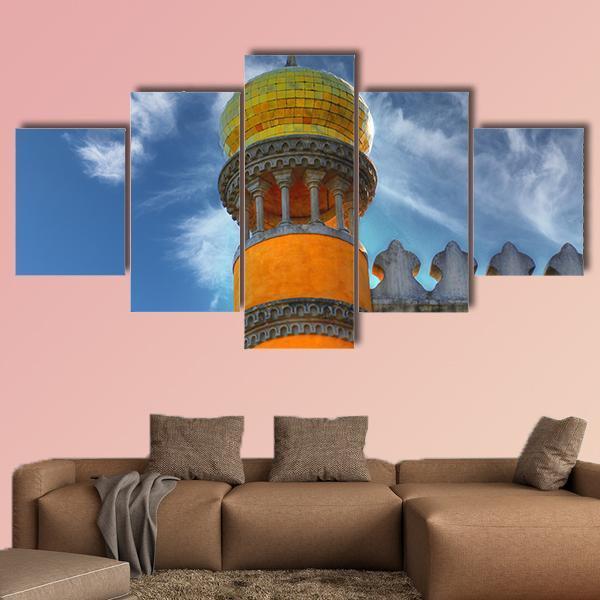 National Palace Sintra Canvas Wall Art-5 Star-Gallery Wrap-62" x 32"-Tiaracle