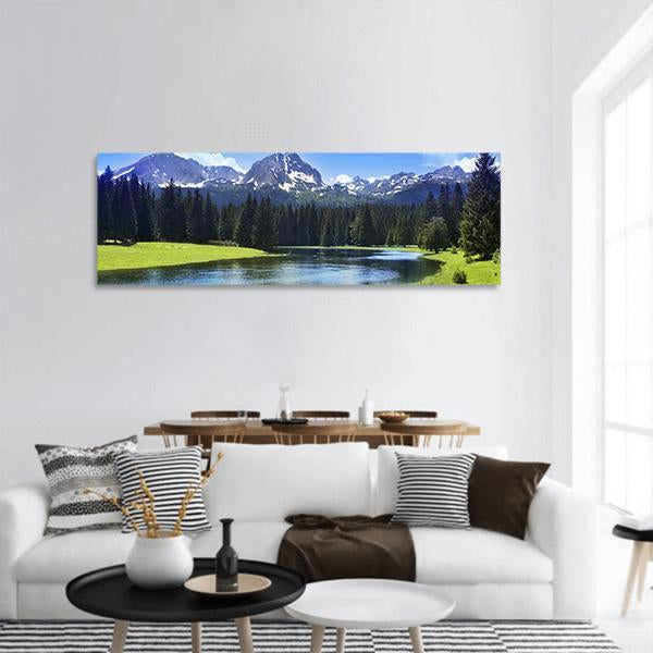 National Park Durmitor Panoramic Canvas Wall Art-1 Piece-36" x 12"-Tiaracle