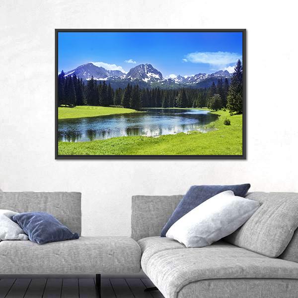 National Park Durmitor Panoramic Canvas Wall Art-1 Piece-36" x 12"-Tiaracle
