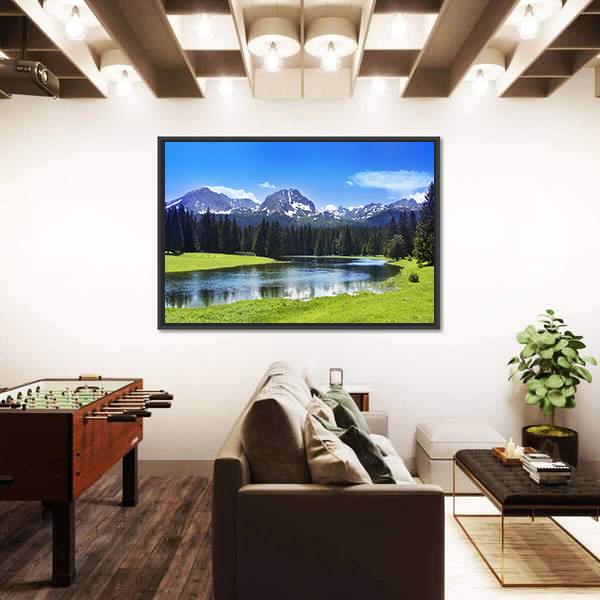 National Park Durmitor Panoramic Canvas Wall Art-1 Piece-36" x 12"-Tiaracle