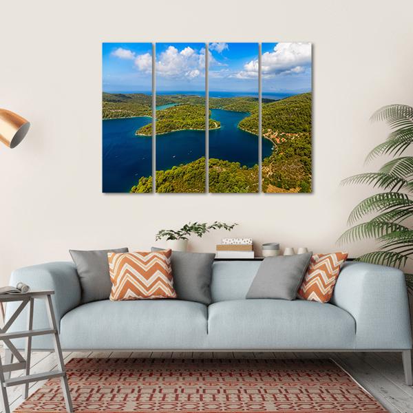National Park On Island Mljet Canvas Wall Art-4 Horizontal-Gallery Wrap-34" x 24"-Tiaracle