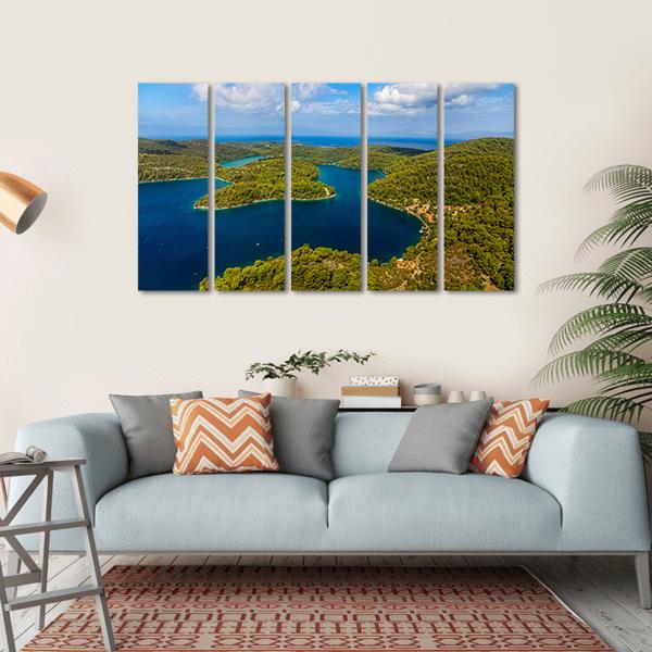 National Park On Island Mljet Canvas Wall Art-5 Horizontal-Gallery Wrap-22" x 12"-Tiaracle