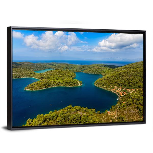 National Park On Island Mljet Canvas Wall Art-3 Horizontal-Gallery Wrap-25" x 16"-Tiaracle