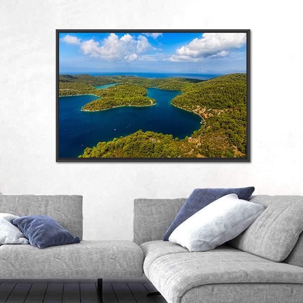 National Park On Island Mljet Canvas Wall Art-3 Horizontal-Gallery Wrap-25" x 16"-Tiaracle
