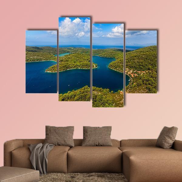 National Park On Island Mljet Canvas Wall Art-4 Pop-Gallery Wrap-50" x 32"-Tiaracle