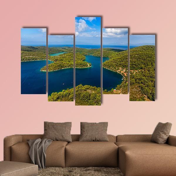National Park On Island Mljet Canvas Wall Art-5 Pop-Gallery Wrap-47" x 32"-Tiaracle