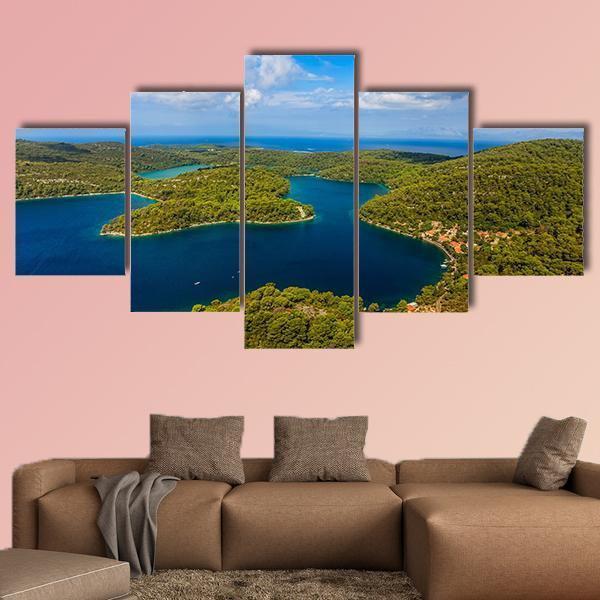 National Park On Island Mljet Canvas Wall Art-5 Star-Gallery Wrap-62" x 32"-Tiaracle