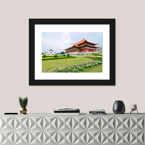 National Theater Hall Of Taiwan Canvas Wall Art-1 Piece-Framed Print-20" x 16"-Tiaracle