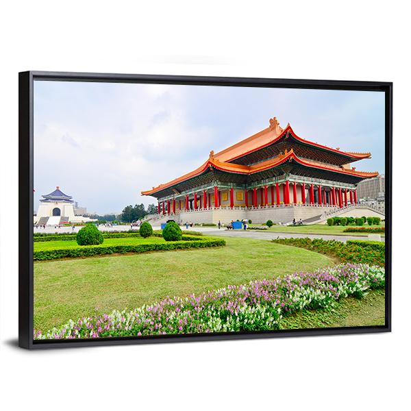 National Theater Hall Of Taiwan Canvas Wall Art-3 Horizontal-Gallery Wrap-25" x 16"-Tiaracle