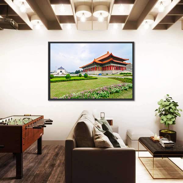 National Theater Hall Of Taiwan Canvas Wall Art-3 Horizontal-Gallery Wrap-25" x 16"-Tiaracle