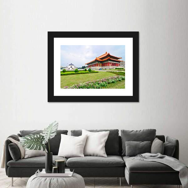 National Theater Hall Of Taiwan Canvas Wall Art-3 Horizontal-Gallery Wrap-25" x 16"-Tiaracle