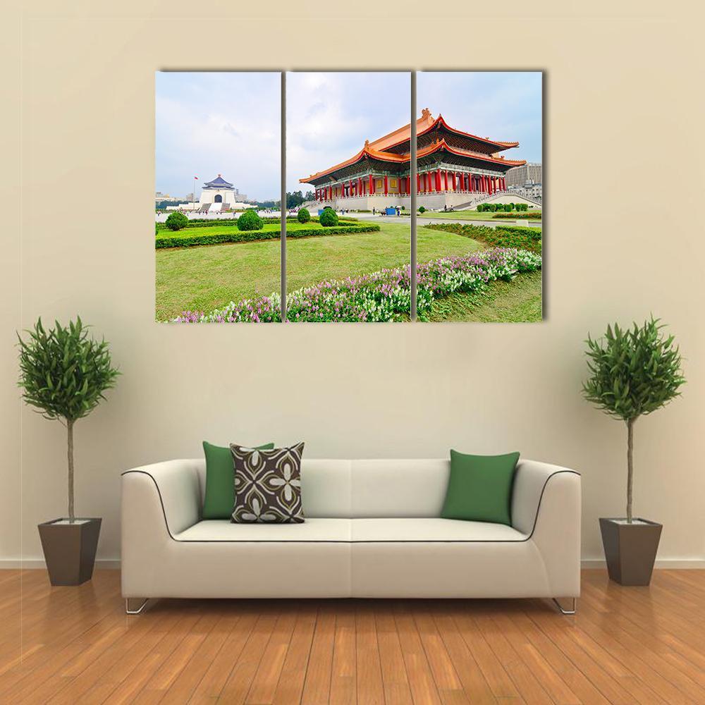 National Theater Hall Of Taiwan Canvas Wall Art-3 Horizontal-Gallery Wrap-37" x 24"-Tiaracle