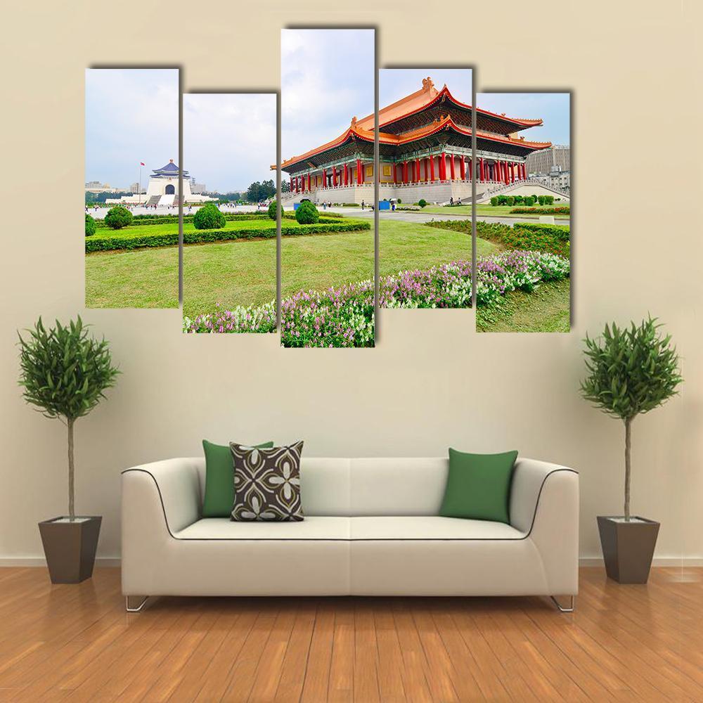 National Theater Hall Of Taiwan Canvas Wall Art-5 Pop-Gallery Wrap-47" x 32"-Tiaracle