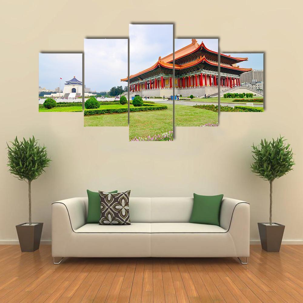 National Theater Hall Of Taiwan Canvas Wall Art-4 Pop-Gallery Wrap-50" x 32"-Tiaracle