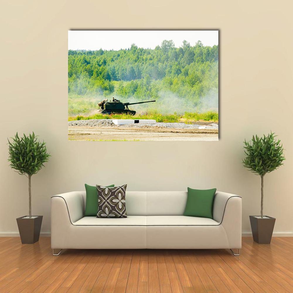 Tank In Nizhniy Tagil Canvas Wall Art-1 Piece-Gallery Wrap-48" x 32"-Tiaracle