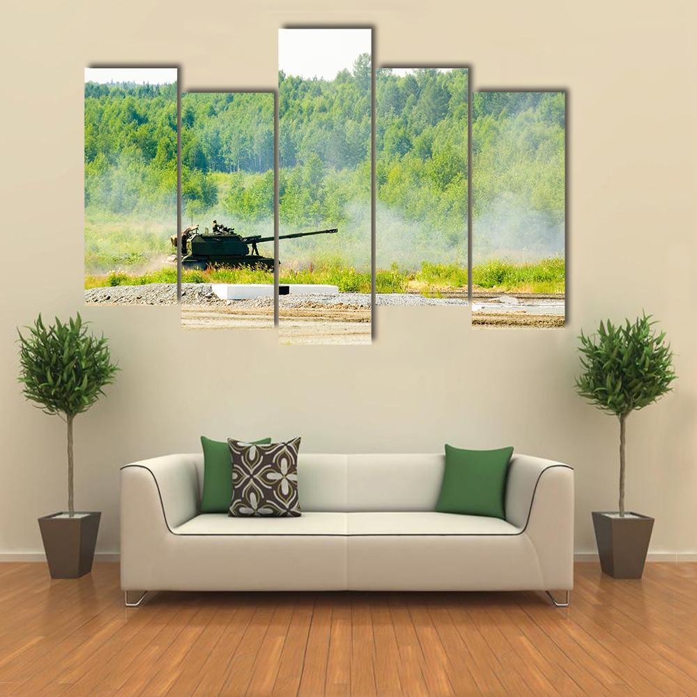 Tank In Nizhniy Tagil Canvas Wall Art-5 Pop-Gallery Wrap-47" x 32"-Tiaracle