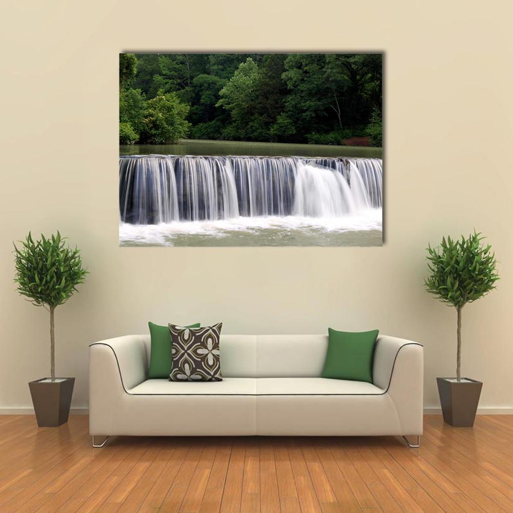 Natural Dam Falls Arkansas Canvas Wall Art-1 Piece-Gallery Wrap-36" x 24"-Tiaracle