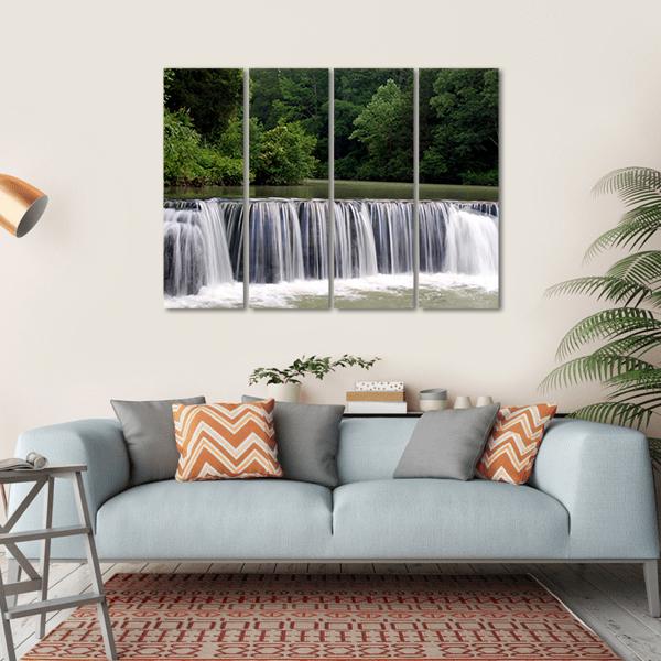 Natural Dam Falls Arkansas Canvas Wall Art-4 Horizontal-Gallery Wrap-34" x 24"-Tiaracle